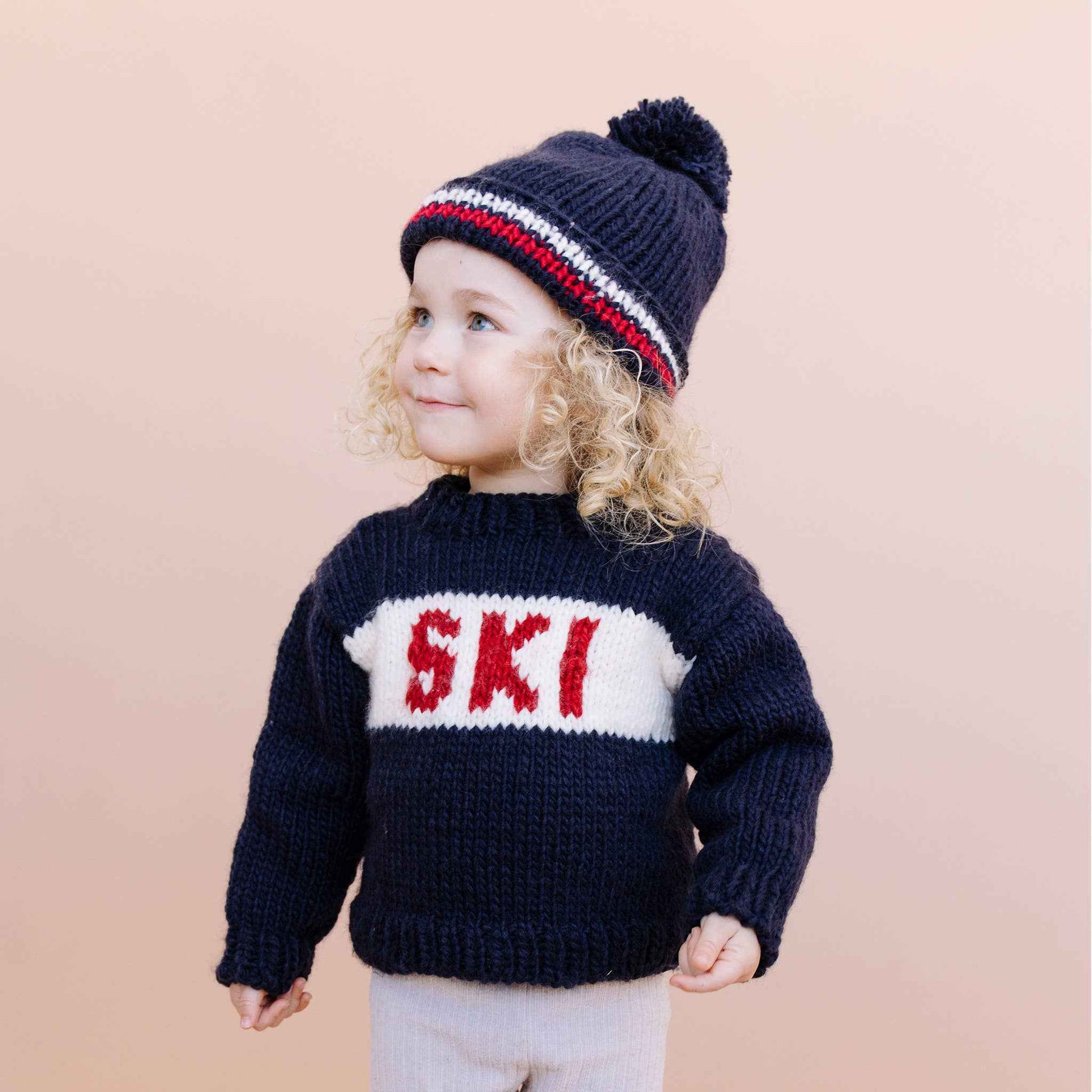Ski Sweater Navy Baby Kids Snow Winter Pullover Holiday Gift: XS; 6-12M