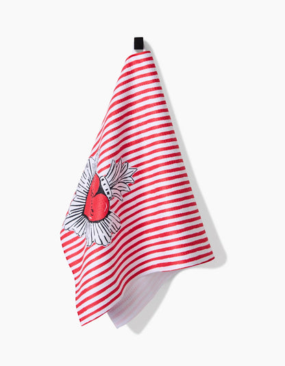 Geometry - Sacred Striped Love Hearts Tea Towel