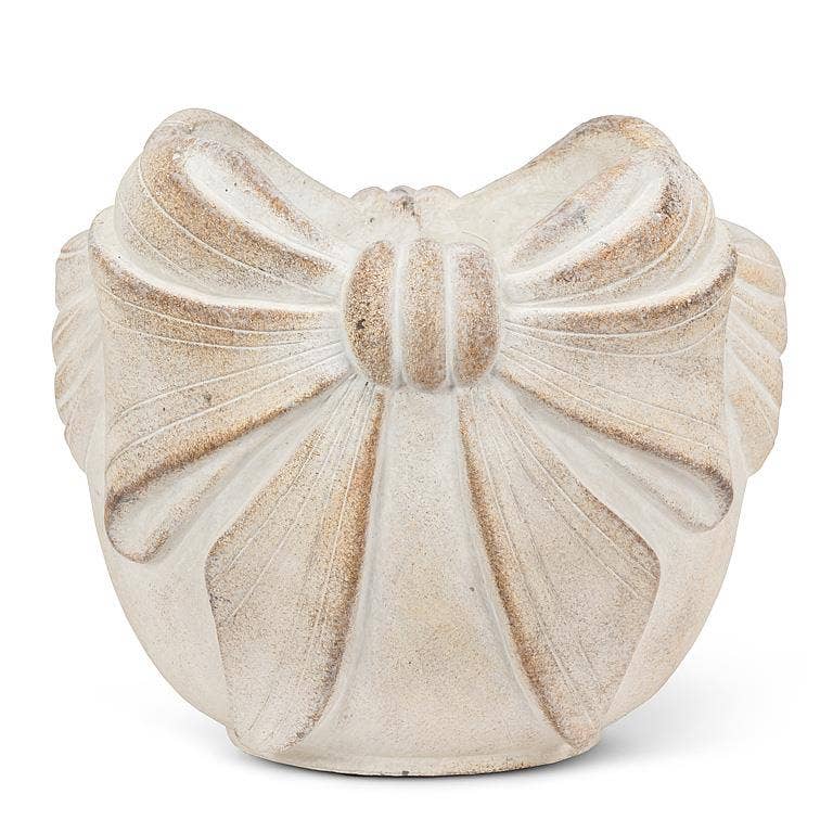 Large Bow Edged Planter-7"H