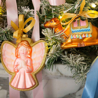 Praying Angel Blown Glass Christmas Ornament – 2026 First Edition