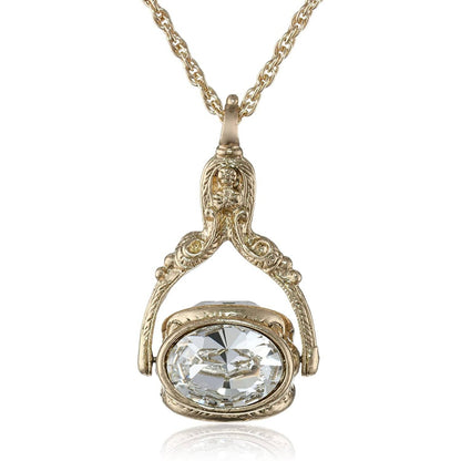 1928 Jewelry - 1928 Jewelry Vintage-Inspired Rotating 3 Sided Crystal