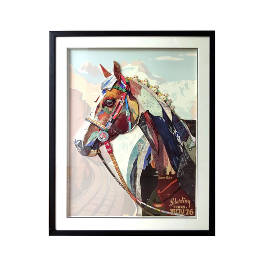3D Collage Art | Horse w/Bridle (36"x28")