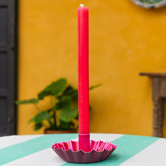 Cherry Red Dinner Candles