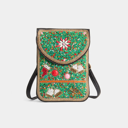 Artisan Beaded Holiday Crossbody