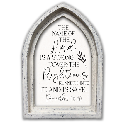 Jarmz Designs - MINI ARCH FRAMED CANVAS-THE NAME OF THE LORD