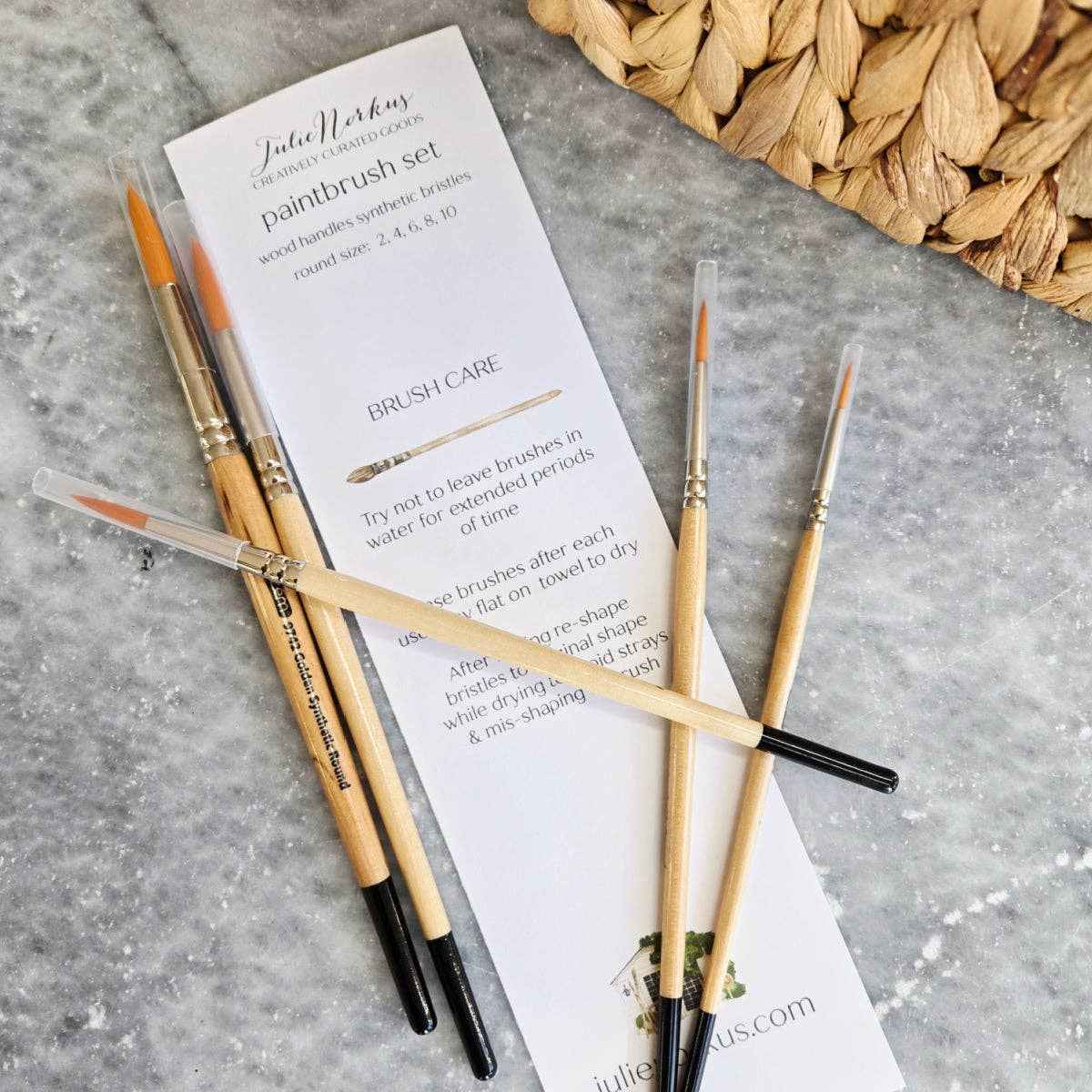 Watercolor Paint Brush Set of 5