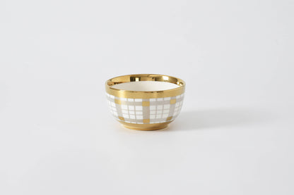 Snack Bowl Gold Plaid