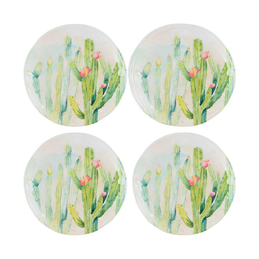 4-Piece Cactus Garden 6" Melamine Plate