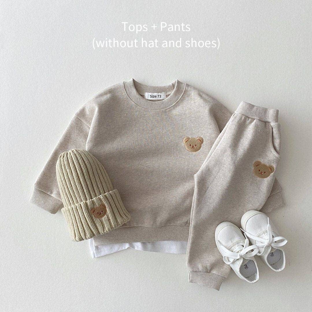 Fashion Toddler  Clothes Sets: Gray / 6M
