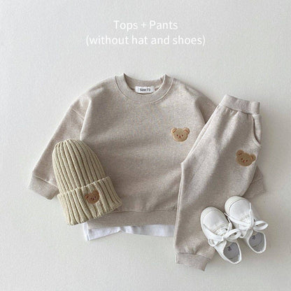 Fashion Toddler  Clothes Sets: Gray / 9M