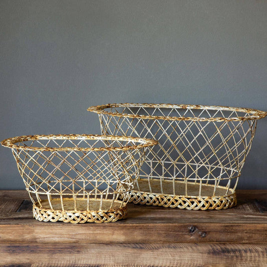 Braided Wire European Basket Set