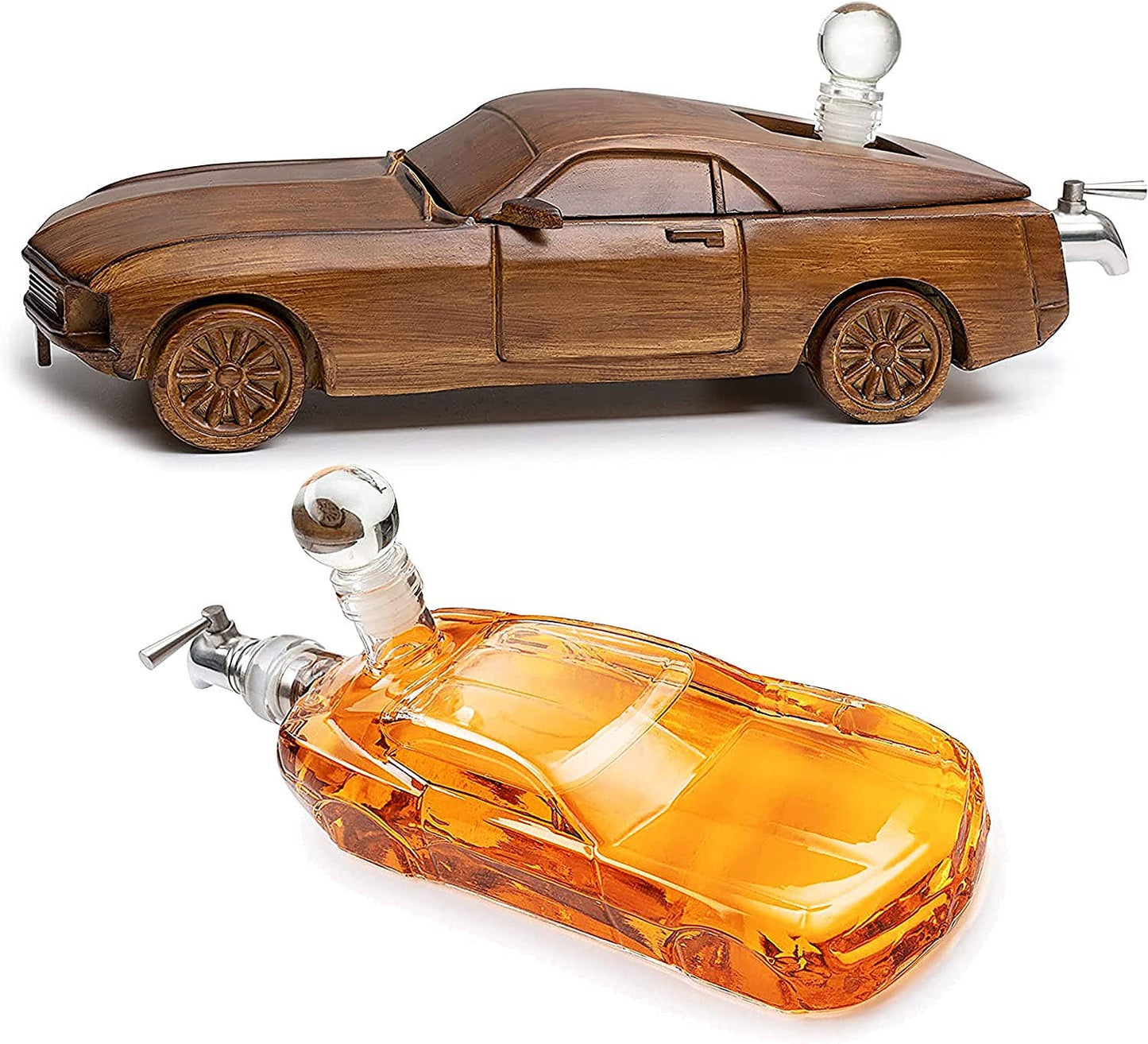 Mustang Car Wine & Whiskey Decanter Set 500ml