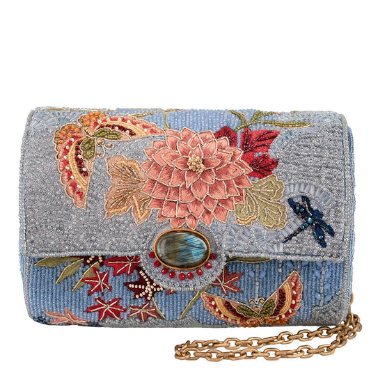 Mary Frances Accessories - Lotus Mist Beaded Floral CrossBody Bag