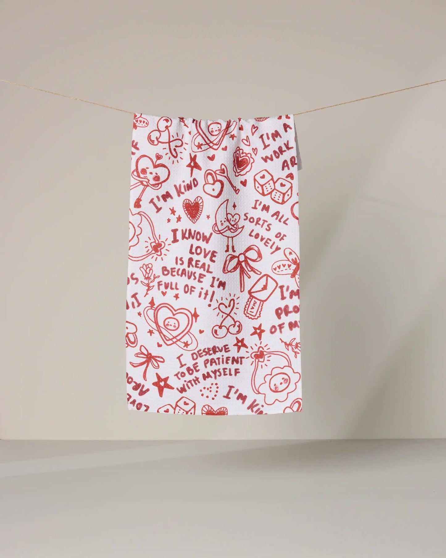 Geometry - Valentines Affirmations Bar Towel
