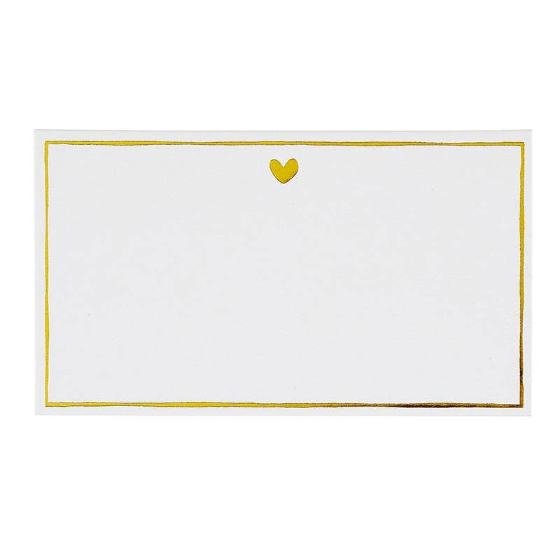 Santa Barbara Design Studio de Creative Brands - Tarjetas de lugar con lámina dorada - Corazón