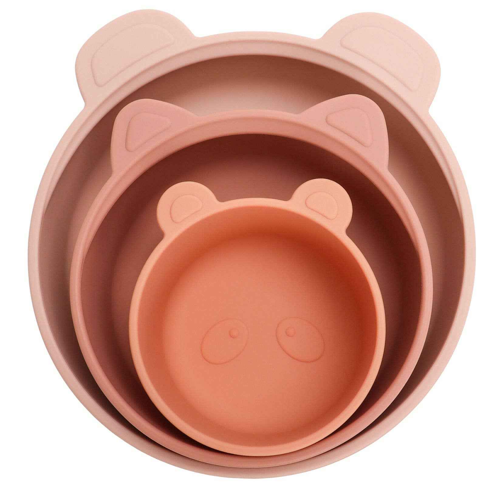 Ali+Oli (3pc) Stackable Snack Bowl Set (Terracotta-Blush)