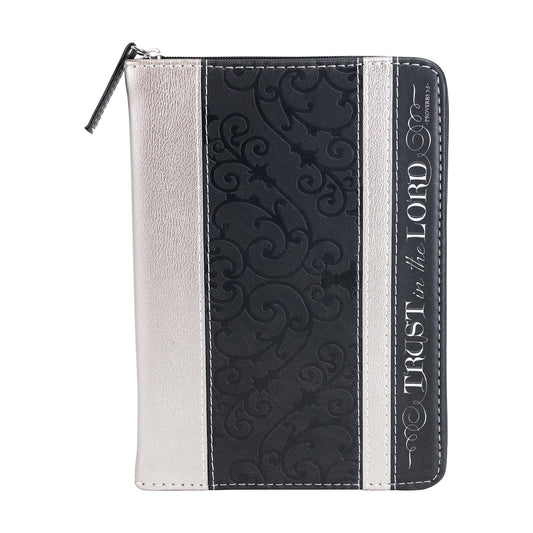 Divinity Boutique - Divine Details: Zippered Journal Black And Silver Trust