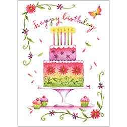 Legacy - Flowery Birthday Cake - Birthday Card