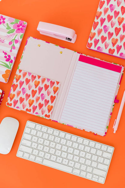 Mini Clipboard Folio, Watercolor Flowers