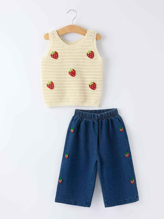 Spring Strawberry Baby Girl Set: 6