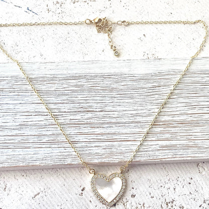 Pearl heart shell Necklace