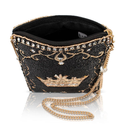 Mary Frances Accessories - Royalty Gold Crown Mini Crossbody Handbag