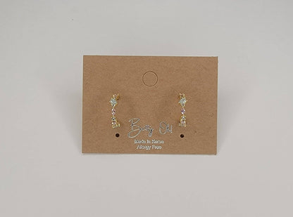 Cubic Zircornia Hoop Earring