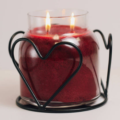A Cheerful Giver - Heart Candle Holder Jar (Black)