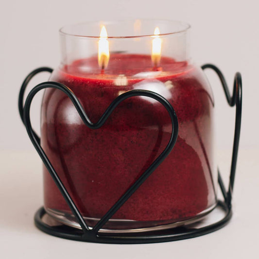 A Cheerful Giver - Heart Candle Holder Jar (Black)