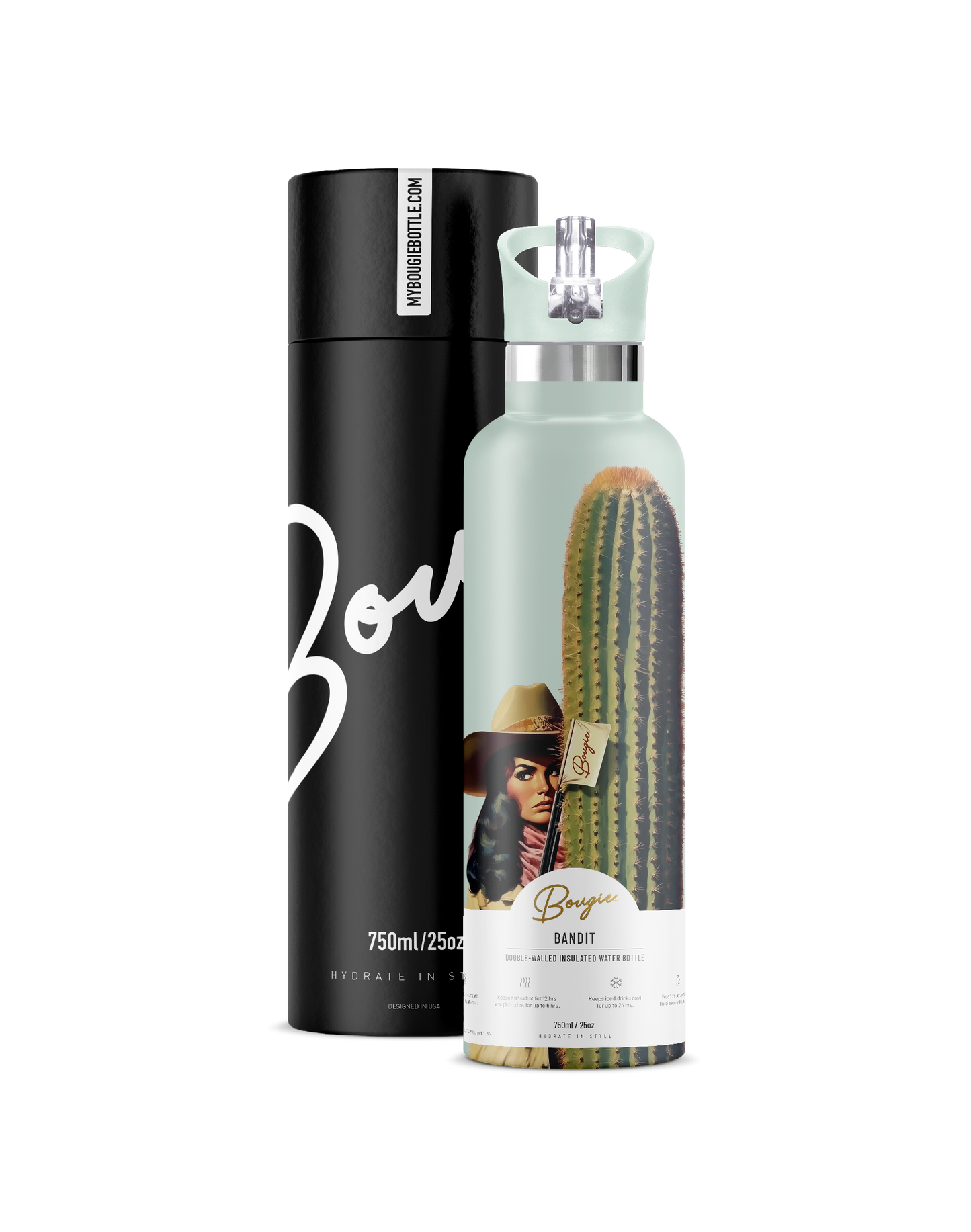 Bandit | Vintage Pin-Up Bandit Insulated Water Bottle 25 oz