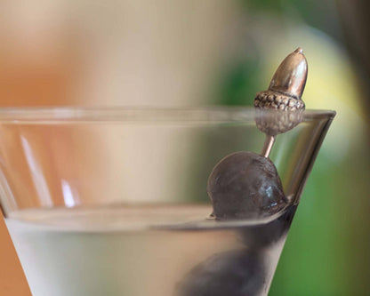 Pewter Acorn Cheese Pick Set