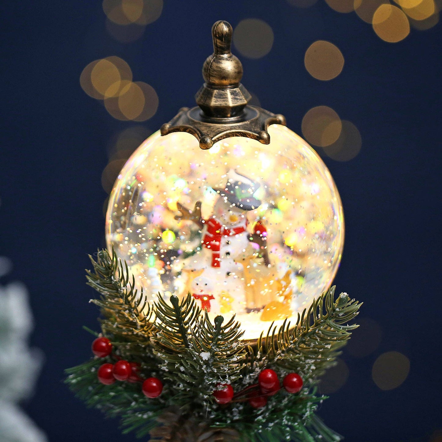 SINT - SINT Christmas Snow Globe Pole Lamp (Snowman with Deer)