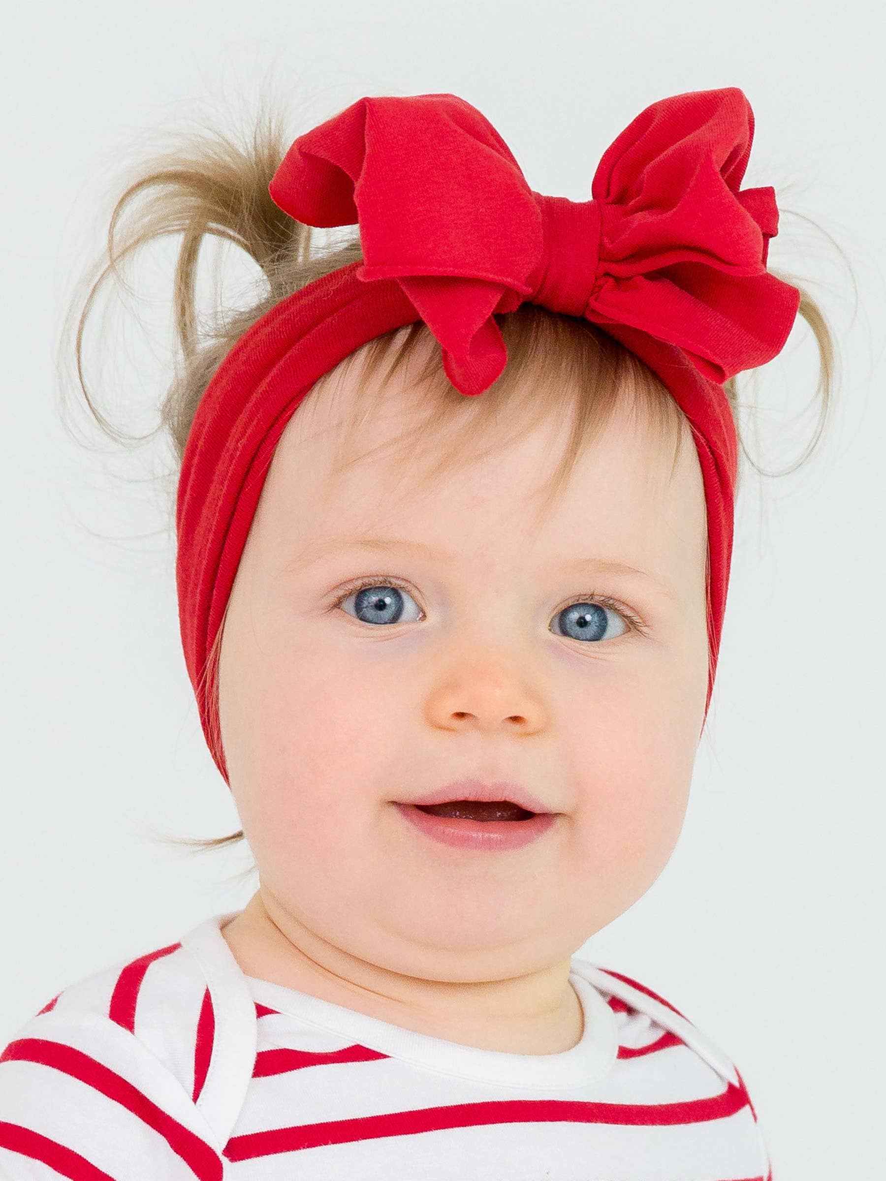 Girls Red Big Bow Headband: One Size