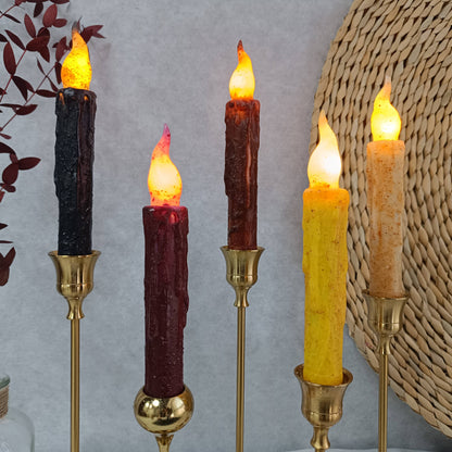 Velas Meta - Paquete de 6 velas LED cónicas recubiertas de cera real