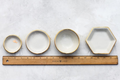 Opal Hexagon Tray | Jewelry Dish | Handmade with Gold
