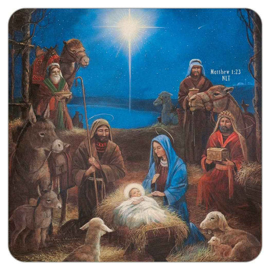 Legacy - Nativity With Camels Faith Coaster