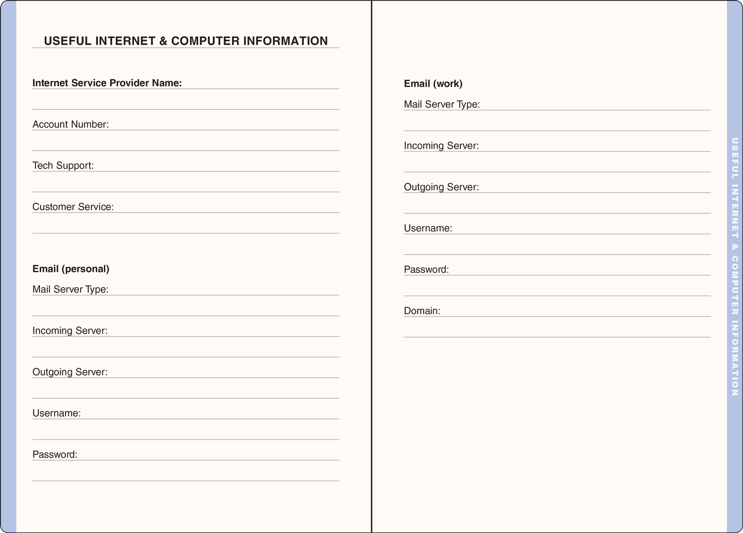 Wildflower Garden Large Internet Address & Password Logbook