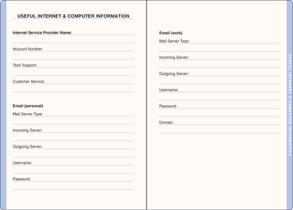 Wildflower Garden Large Internet Address & Password Logbook