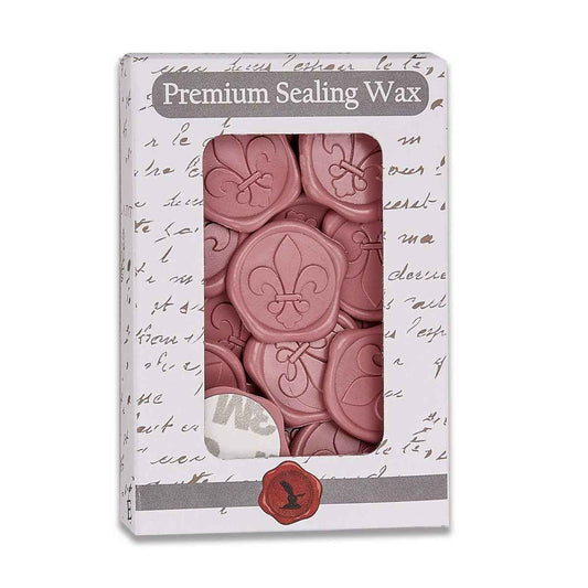 Fleur de Lys Adhesive Wax Seal Stickers 1 1/4" - 25 Pk