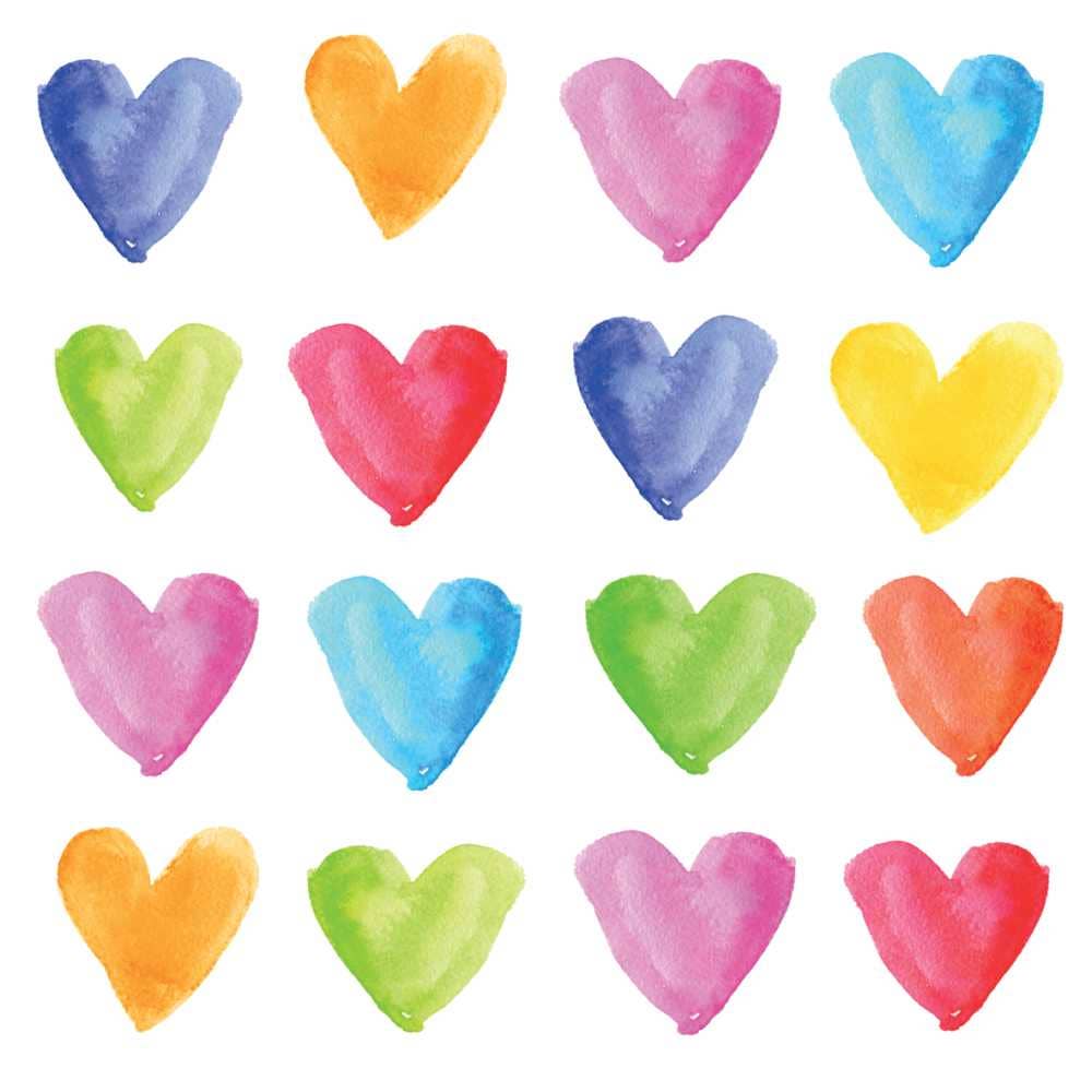 COCKTAIL NAPKIN- AQUARELL HEARTS