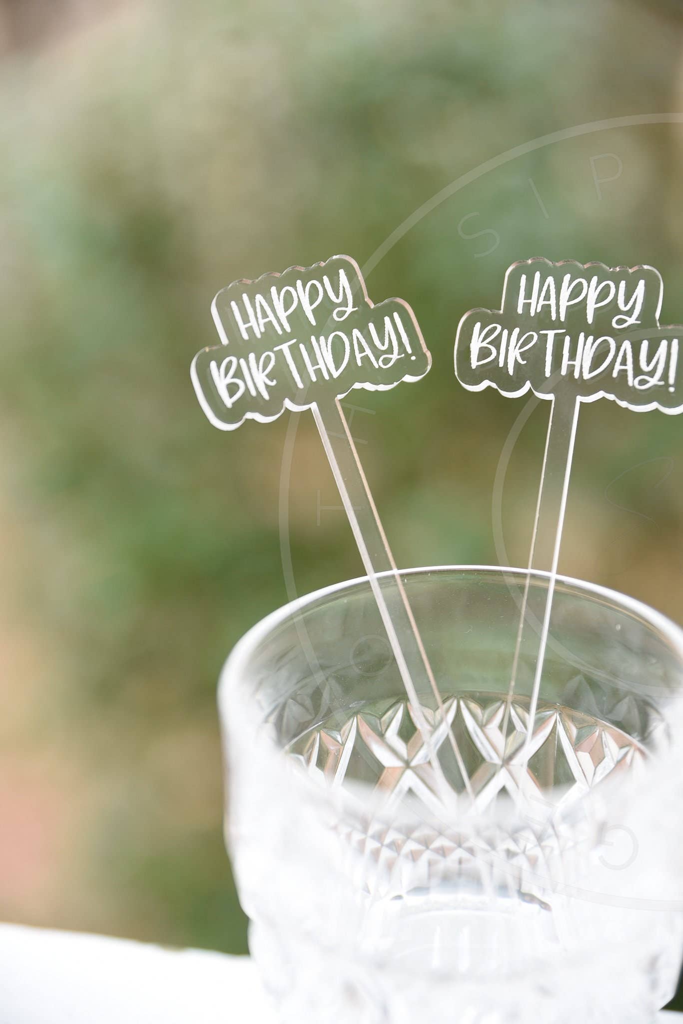 Happy Birthday Party Drink Stirrers