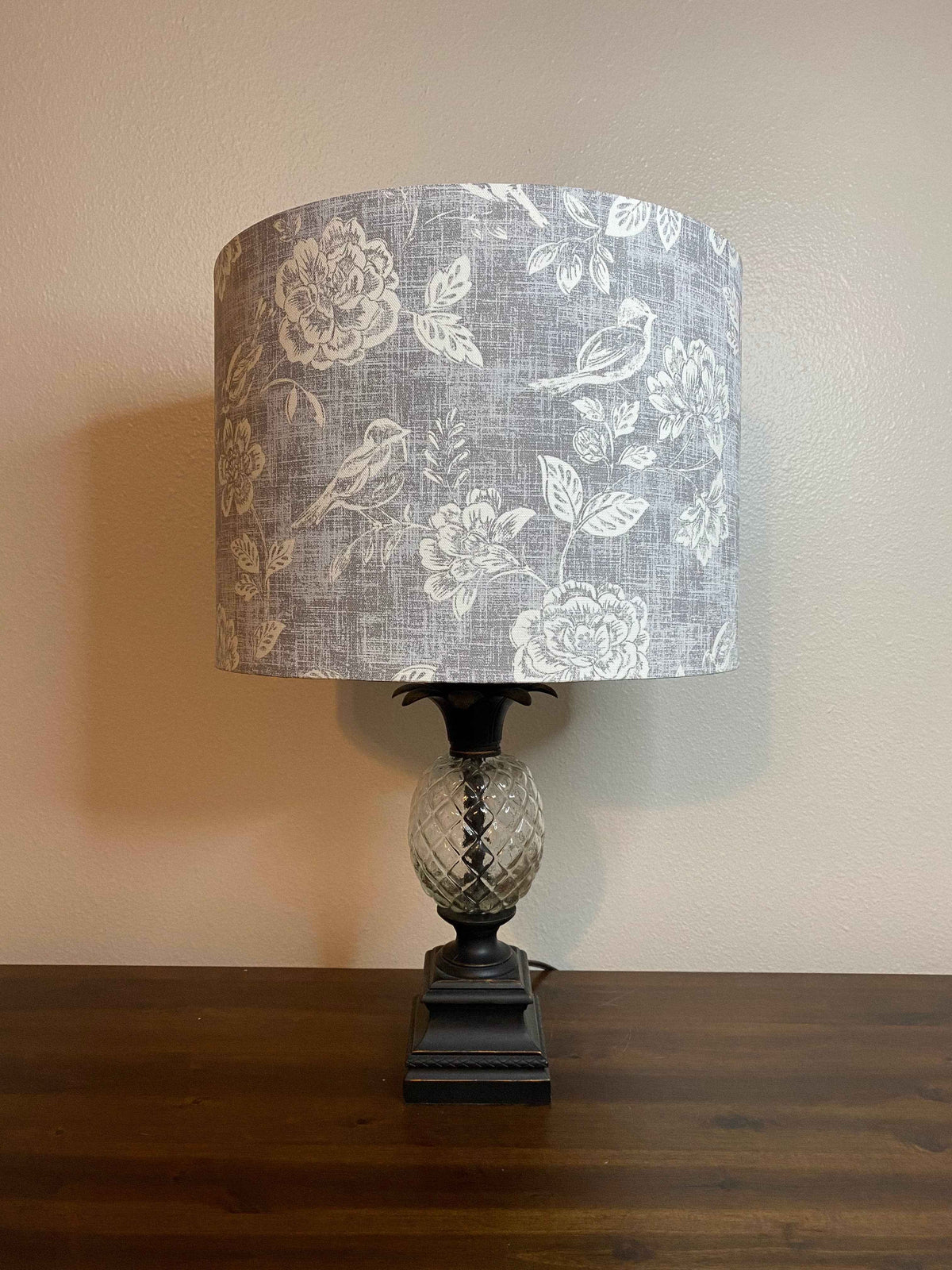Iliv Bird Garden Grey & White Handmade Lampshade