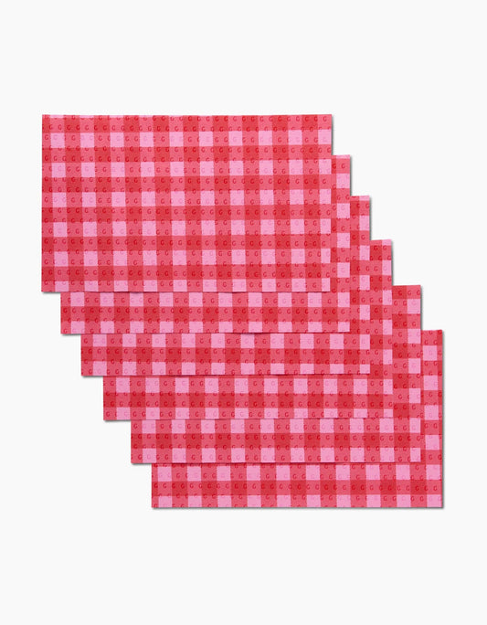 Geometry - Cherry Gingham Not Paper Towel