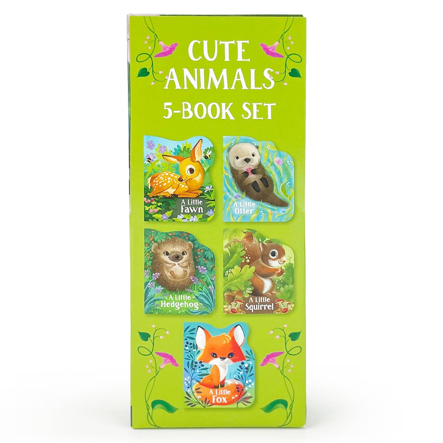 Cute Animals Book Set (Otter, Hedgehog, Deer, Squirrel, Fox)
