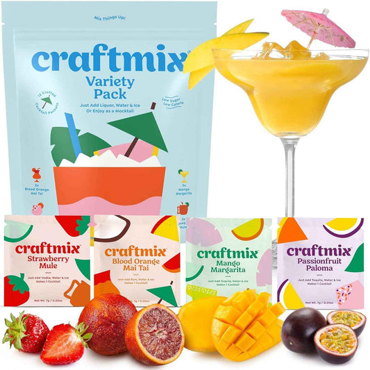 Craftmix - Variety Pack Cocktail Mixers - 12 Servings Multipack