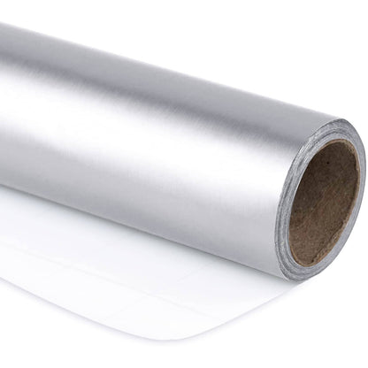 30" x 417' Wrapping Paper Half Ream | Matte Silver