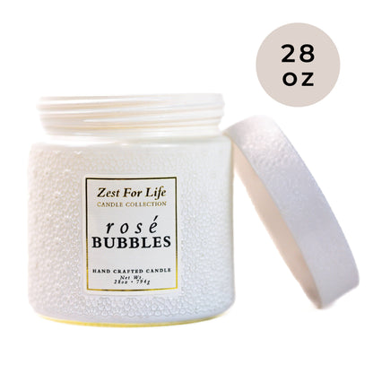 Rosé Bubbles – 28oz Zest For Life Luxury Candle
