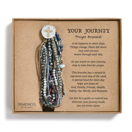 Beaded Prayer Bracelet Gray