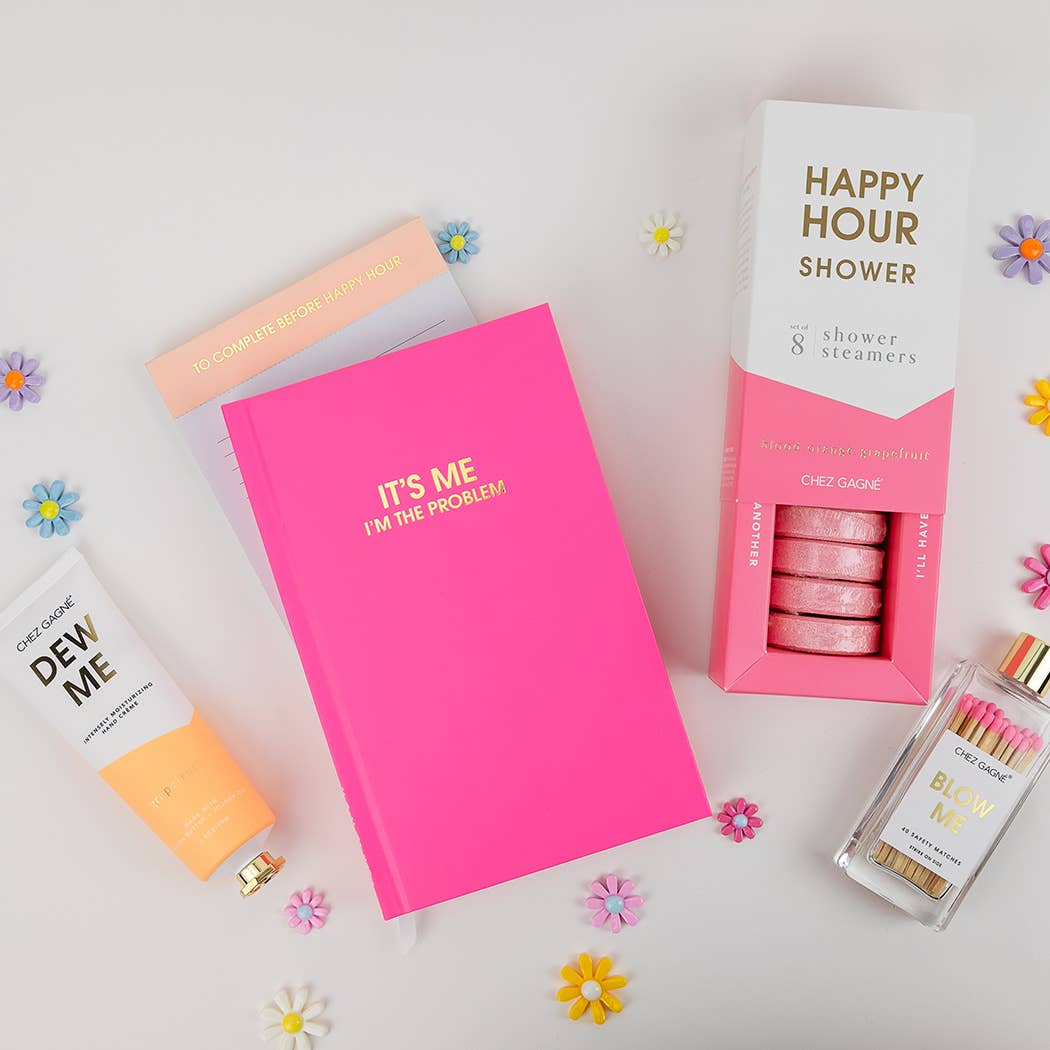 Chez Gagné - To Complete Before Happy Hour - Lined Notepad  - Sunset Pink - 65 perforated pages - 5x8