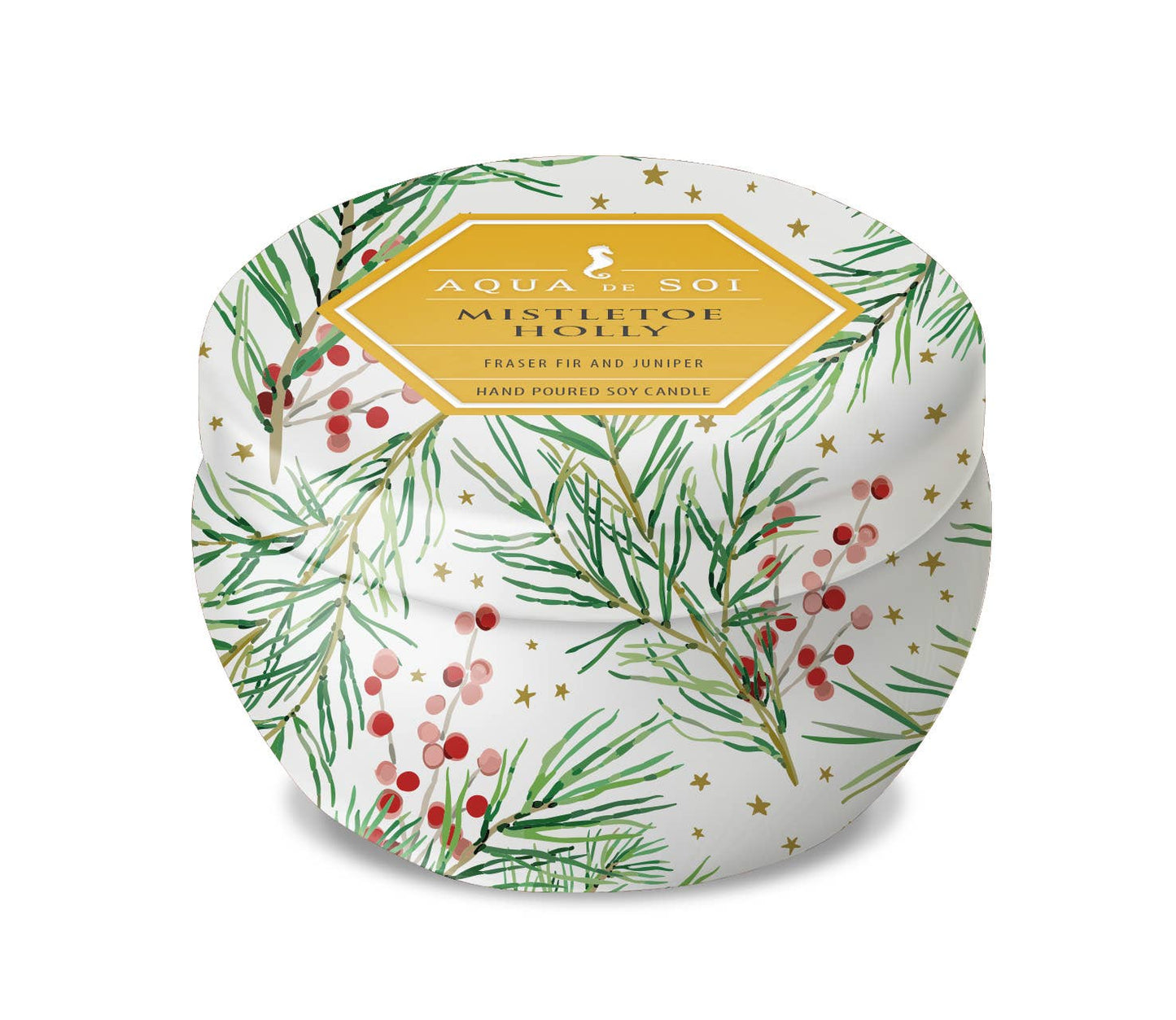 The SOi Company - Lata de vela Mistletoe &amp; Holly 4oz Aqua De SOi